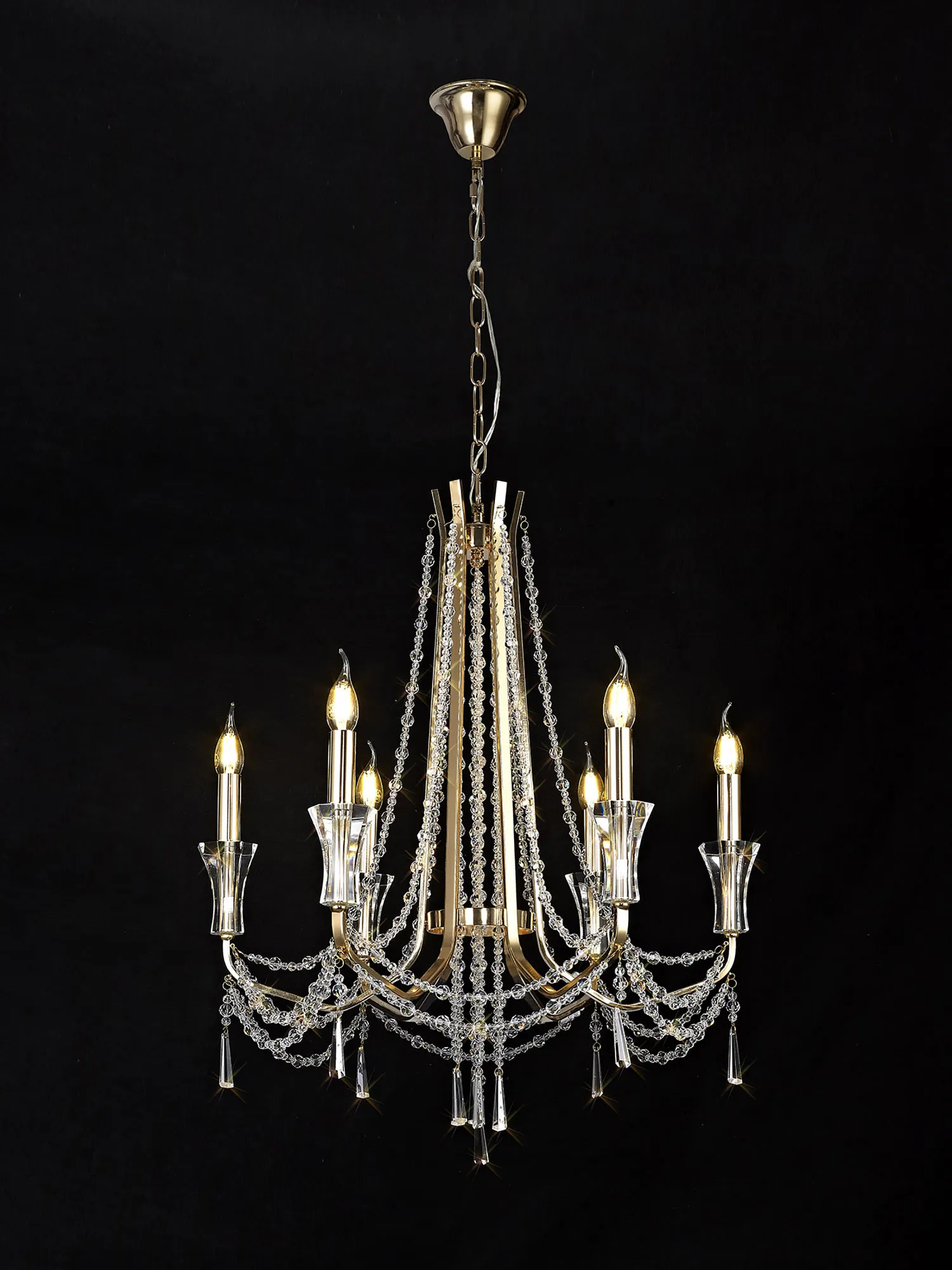 IL31753  Armand Pendant 6 Light French Gold